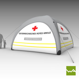 Emergency Tent - Pneu Werbezelt Rotes Kreuz 2