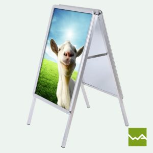 Passantenstopper STANDARD & Aluminium Plakataufsteller mit Klapprahmen
