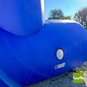 Aufblasbare Torschusswand Torwand Blau Weiss Linz 3