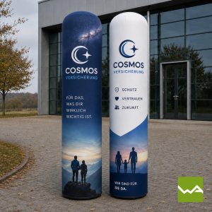 Aufblasbare und Luftdichte PNEU Saeulen - AIRFLEX - Cosmos Versicherung
