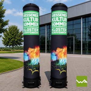 Aufblasbare und Luftdichte PNEU Saeulen - AIRMACHINE Quick Up - Giessener Kultur Sommer 2