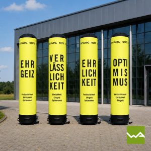 Aufblasbare und Luftdichte PNEU Saeulen - AIRMACHINE Quick Up - Kroeswang