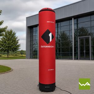Aufblasbare und Luftdichte PNEU Saeulen - AIRMACHINE Quick Up - Oe1 ORF
