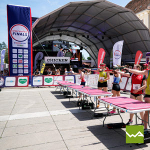 Inflatables - Aufblasbarer Werbeturm für die Sport Finals Austria bei einem Sportschützen Event.