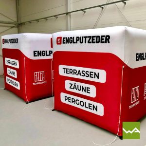 Aufblasbarer Werbewuerfel - Englputzeder 2