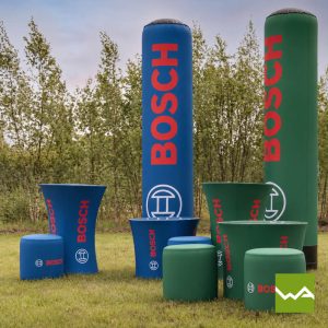 Aufblasbarer und Luftdichter PNEU Stehtisch, Hocker und Saeule - AIRFLEX - Bosch
