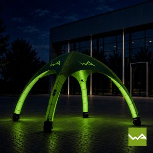 Aufblasbares PNEU Eventzelt Airflex - Beleuchtung Struktur dieWerbearchitekten