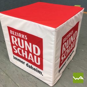 Sitzwürfel bedruckt – Bezirksrundschau 3