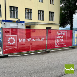 Bauzaunblende MESH - Bezirksrundschau