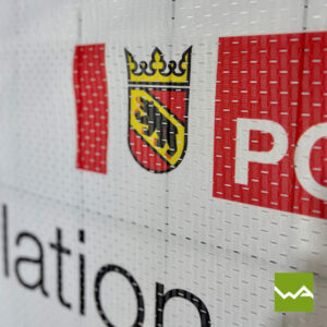 Bauzaunbanner PolyesterMesh mit Bedruckung