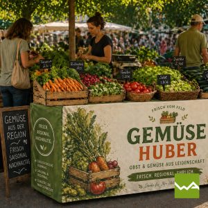 Bierzeltgarnitur Hussen - Biertischhussen Gemuesemarkt Huber
