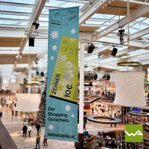 Deckenfahnen - Weberzeile 3