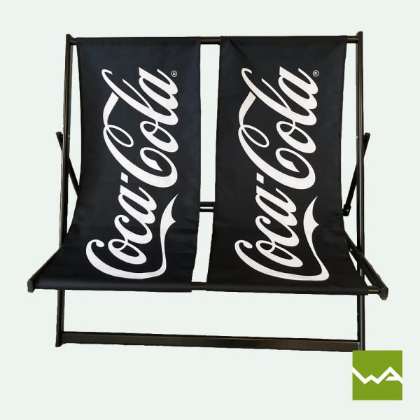 Aluminium Doppelliegestuhl - CocaCola Schwarz Titelbild
