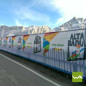Werbeträger Endlosbanner für die Region Alta Badia