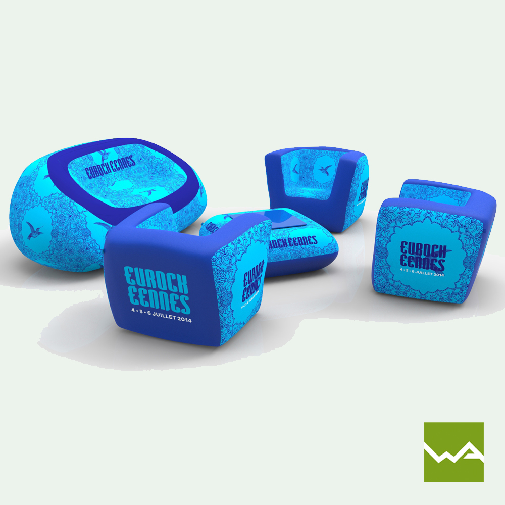 Aufblasbarer Moebel - FUGU - Euroch Eennes - Die Werbearchitekten