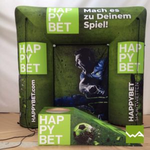 Aufblasbarer Bogen und Torschussrampe Happybet 2