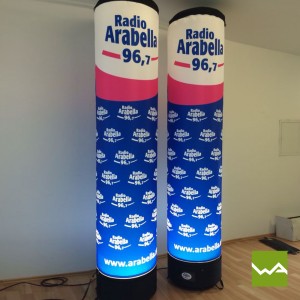 Aufblasbare Leuchtsäule CLASSIC - Radio Arabella