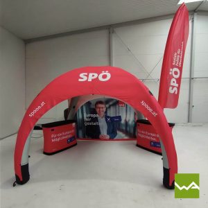 Pneu Werbezelt, Theken und Flag - SPOE