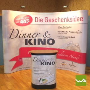 Messewand Pop up MAGNETIC - Dinner & Kino