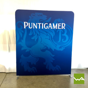 Werbewand mit Textilspannbezug Puntigamer