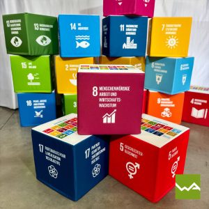 Sitzwuerfel AKTION SDG Nachhaltigkeitsziele