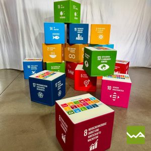 Sitzwuerfel AKTION SDG Nachhaltigkeitsziele 5