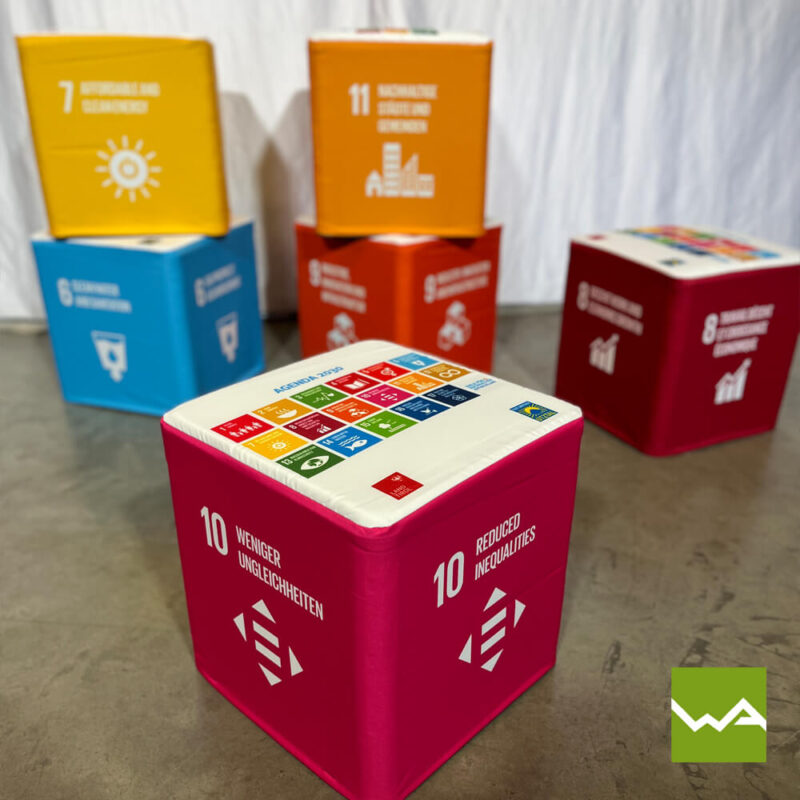 Sitzwuerfel FLATCUBE - SDG Nachhaltigkeitsziele