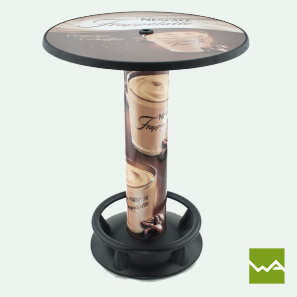 Stehtisch bedruckt - Nescafe