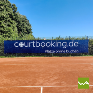 Tennisblenden für Courtbooking auf einem Tennisplatz