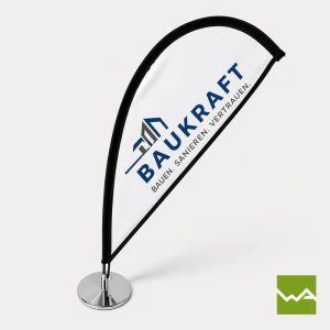 Tisch Beachflag / Tischfahne - Baukraft