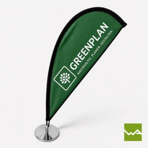 Tisch Beachflag / Tischfahne - Greenplan