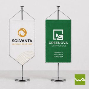 Tischwimpel Tischfahnen Greenova Solvanta