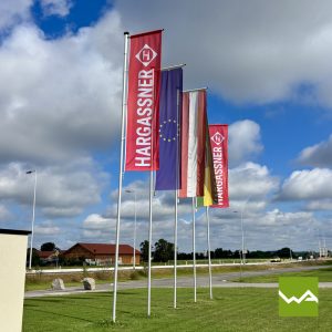 Auslegerfahne POWERFLAG - Hargassner