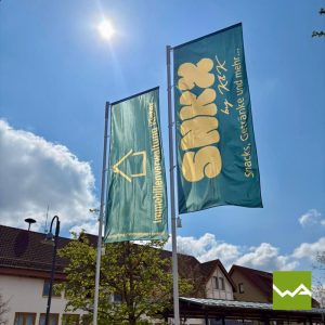 Werbefahnen - Kister und SNKX