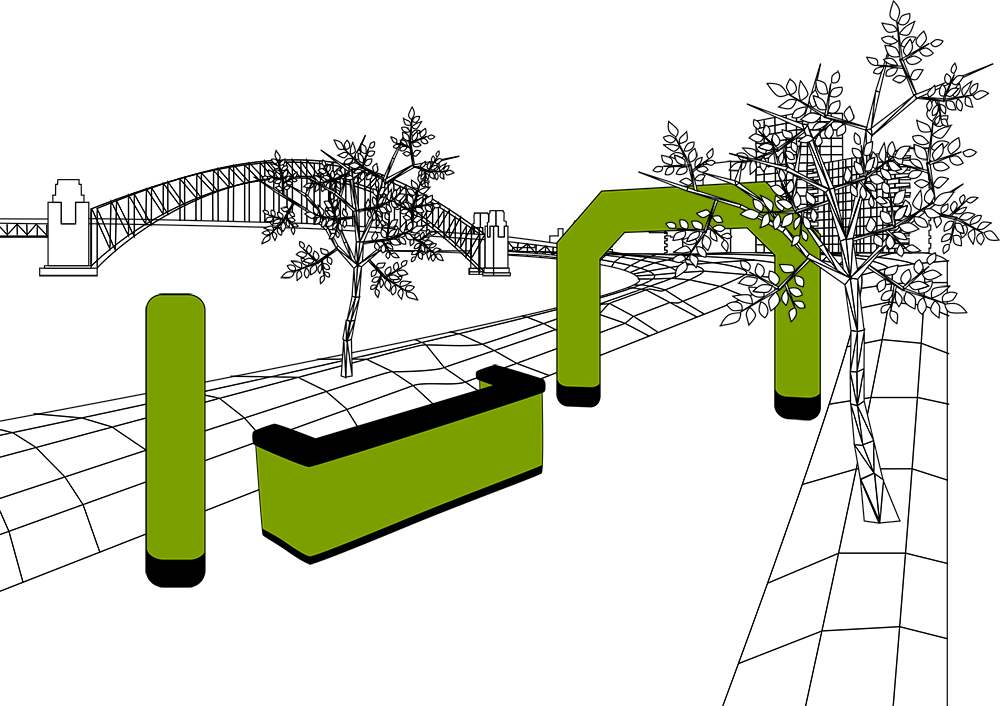 dieWerbearchitekten - Illustration Aufblasbare Werbeträger