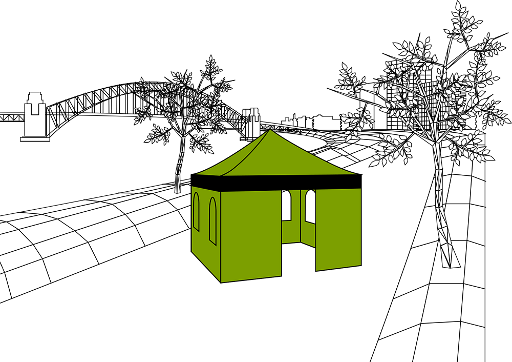 dieWerbearchitekten - Illustration Faltzelte